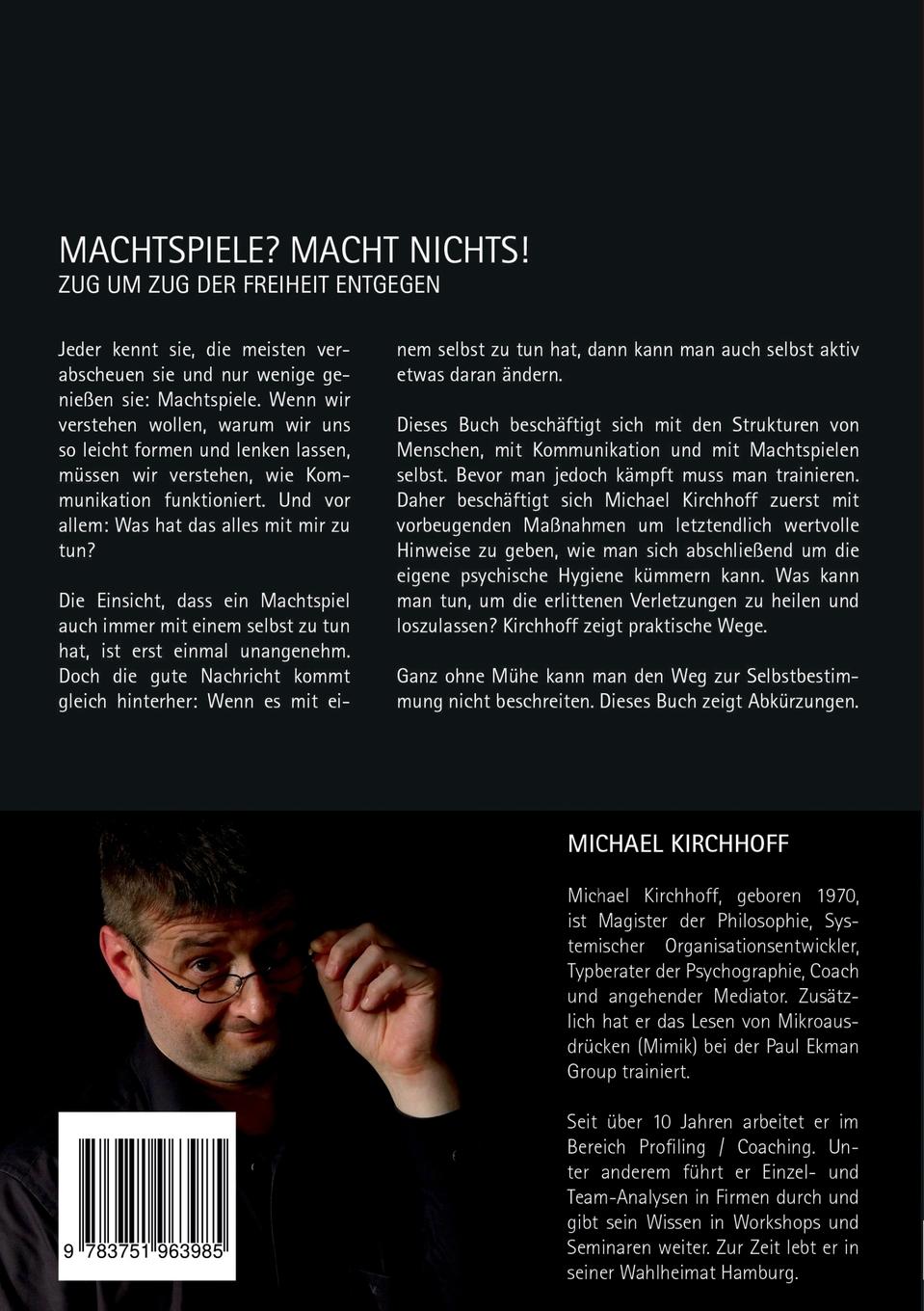 Rückseite: 9783751963985 | Machtspiele? Macht nichts! | Zug um Zug der inneren Freiheit entgegen
