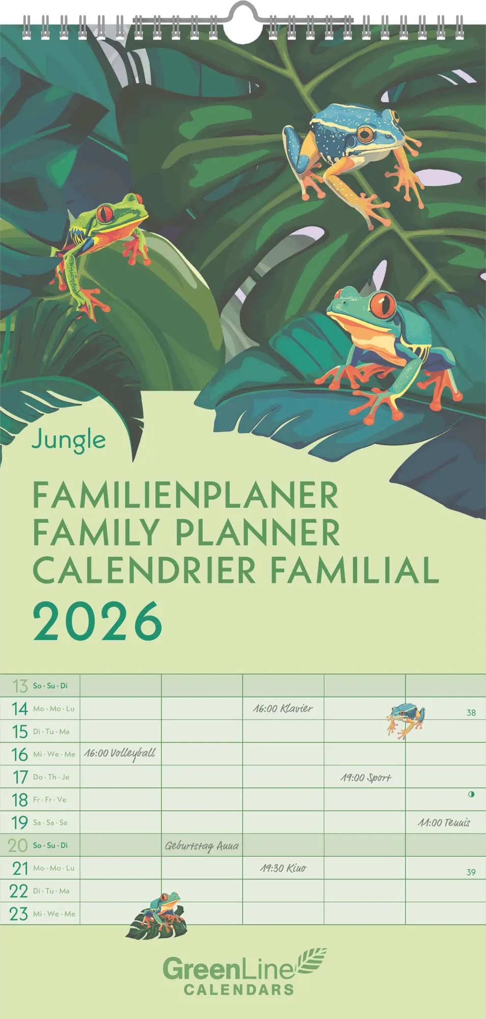Cover: 4069095004085 | GreenLine Jungle 2026 Familienplaner - Wandkalender -... Cover: 4069095004085 | GreenLine Jungle 2026 Familienplaner - Wandkalender -...