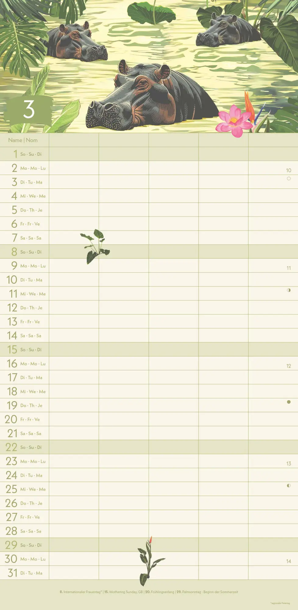 Bild: 4069095004085 | GreenLine Jungle 2026 Familienplaner - Wandkalender -...