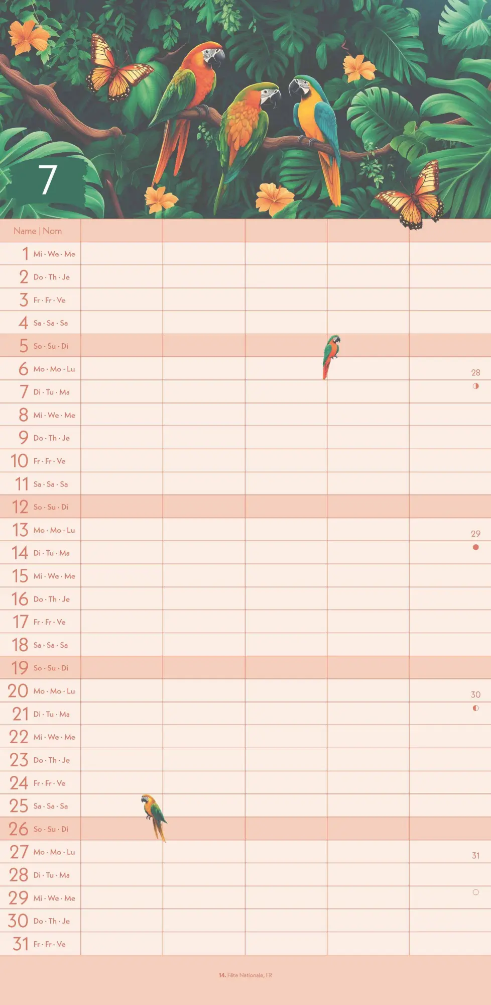 Bild: 4069095004085 | GreenLine Jungle 2026 Familienplaner - Wandkalender -...