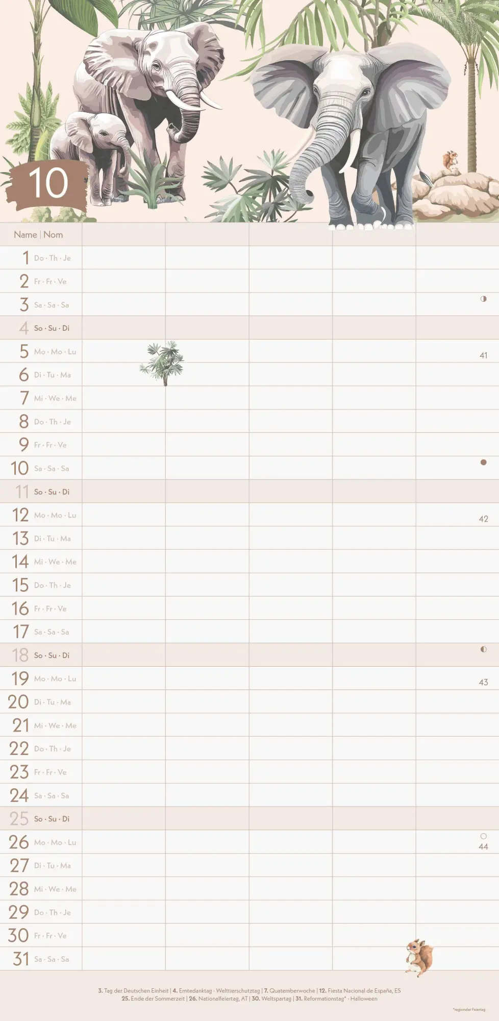 Bild: 4069095004085 | GreenLine Jungle 2026 Familienplaner - Wandkalender -...
