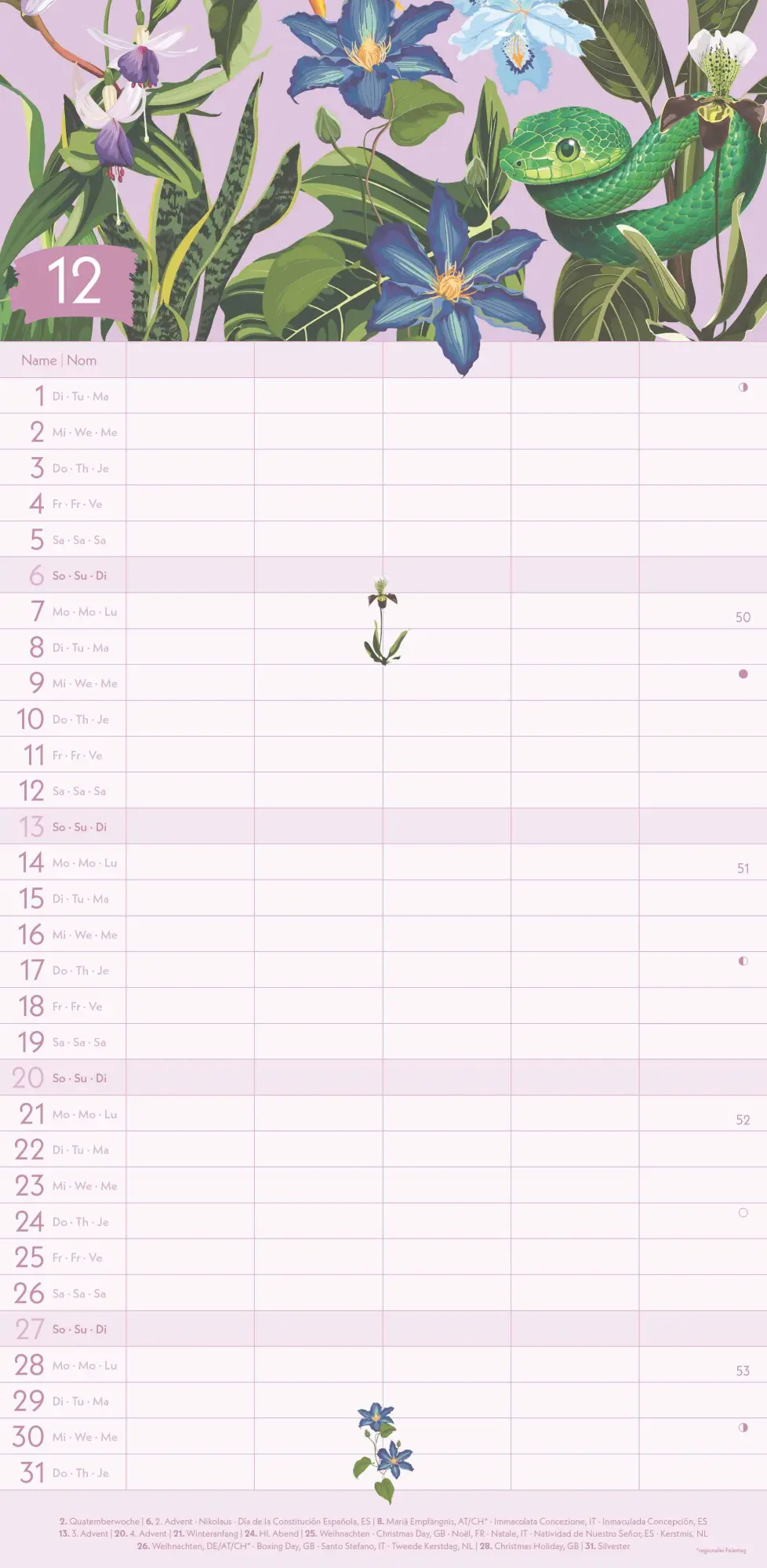 Bild: 4069095004085 | GreenLine Jungle 2026 Familienplaner - Wandkalender -...