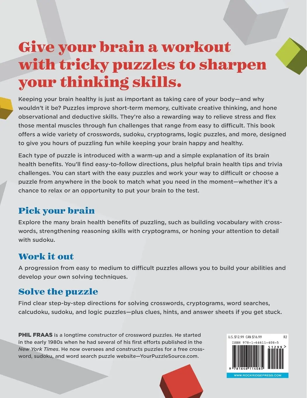Rückseite: 9781646114085 | The Ultimate Brain Health Puzzle Book for Adults | Phil Fraas | Buch