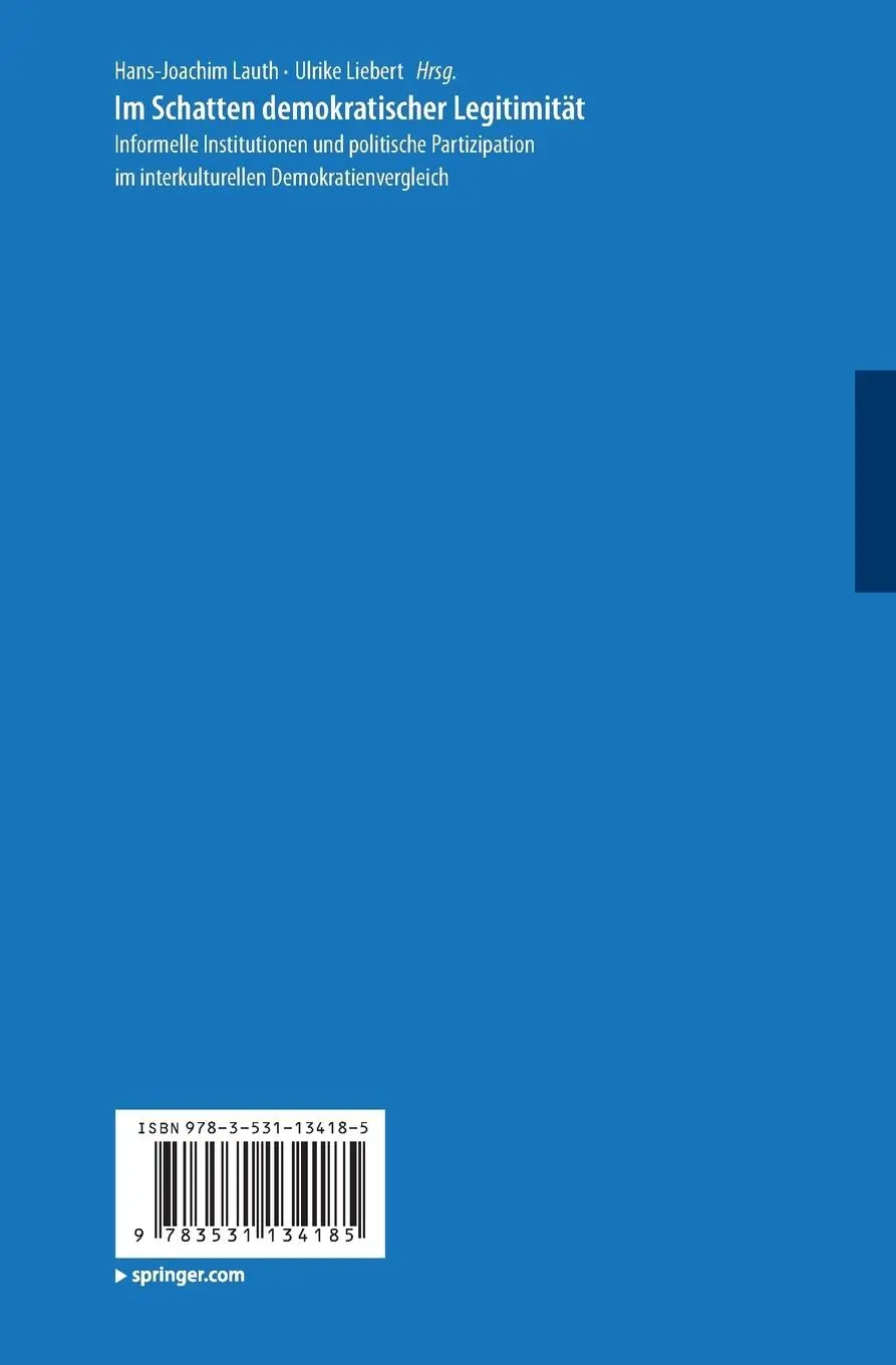 Rückseite: 9783531134185 | Im Schatten demokratischer Legitimität | Ulrike Liebert (u. a.) | Buch