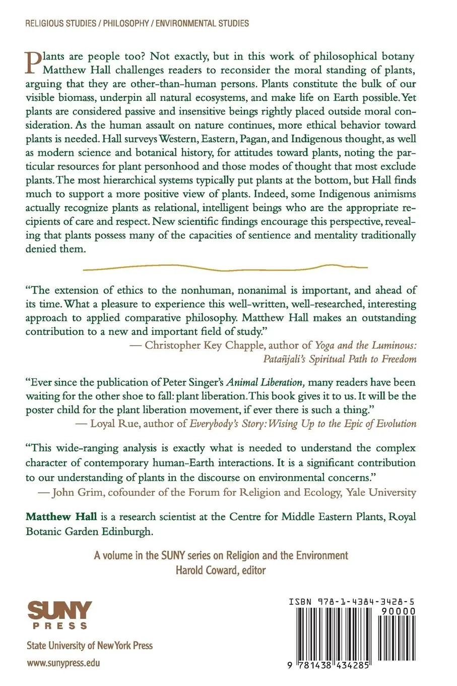 Rückseite: 9781438434285 | Plants as Persons | A Philosophical Botany | Matthew Hall | Buch