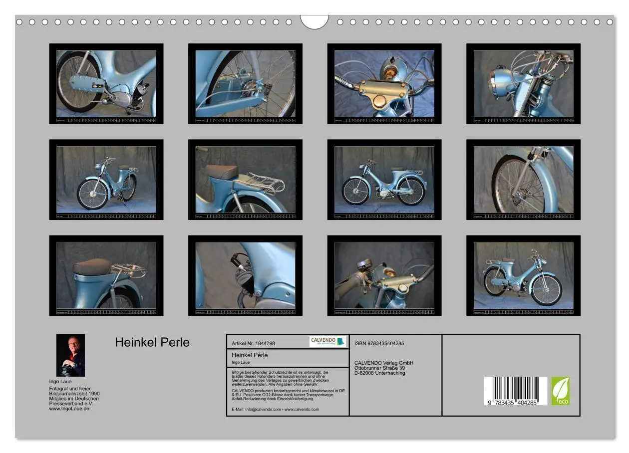 Bild: 9783435404285 | Heinkel Perle (Wandkalender 2025 DIN A3 quer), CALVENDO Monatskalender