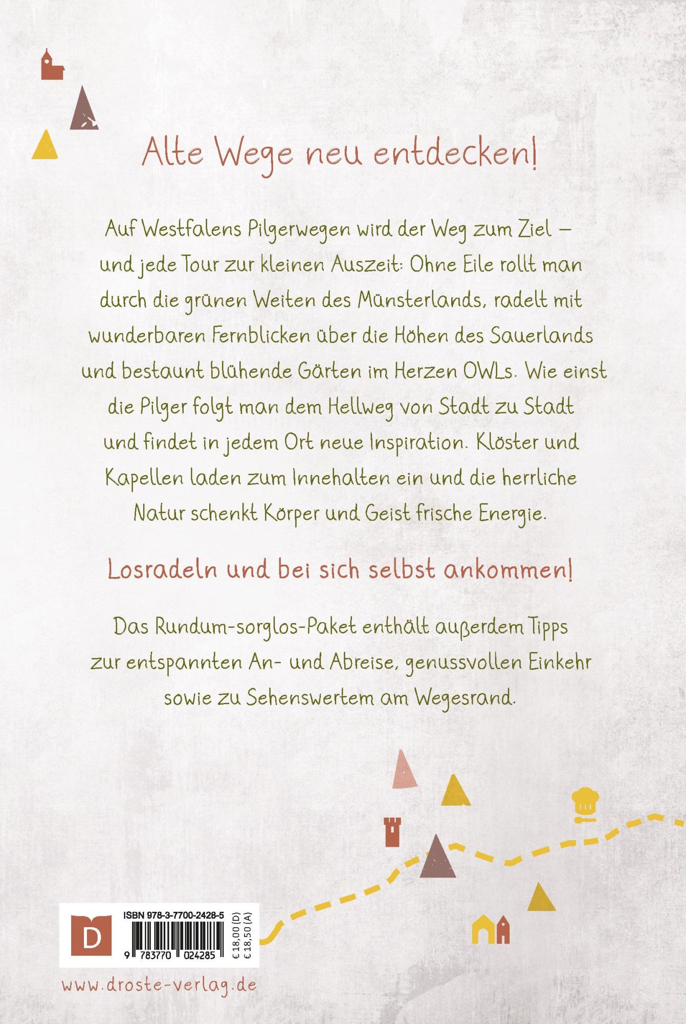 Rückseite: 9783770024285 | Westfalen - Pilgerwege. Radeln für die Seele | Wohlfühltouren | Buch