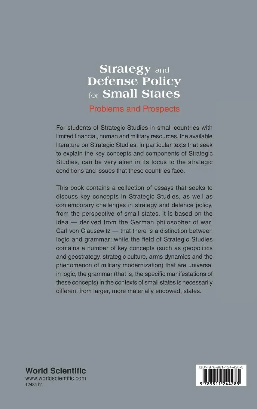 Rückseite: 9789811244285 | STRATEGY AND DEFENSE POLICY FOR SMALL STATES | Bernard F W Loo | Buch