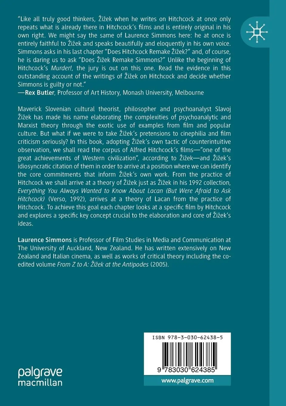 Rückseite: 9783030624385 | ¿i¿ek through Hitchcock | Laurence Simmons | Taschenbuch | xiv | 2022