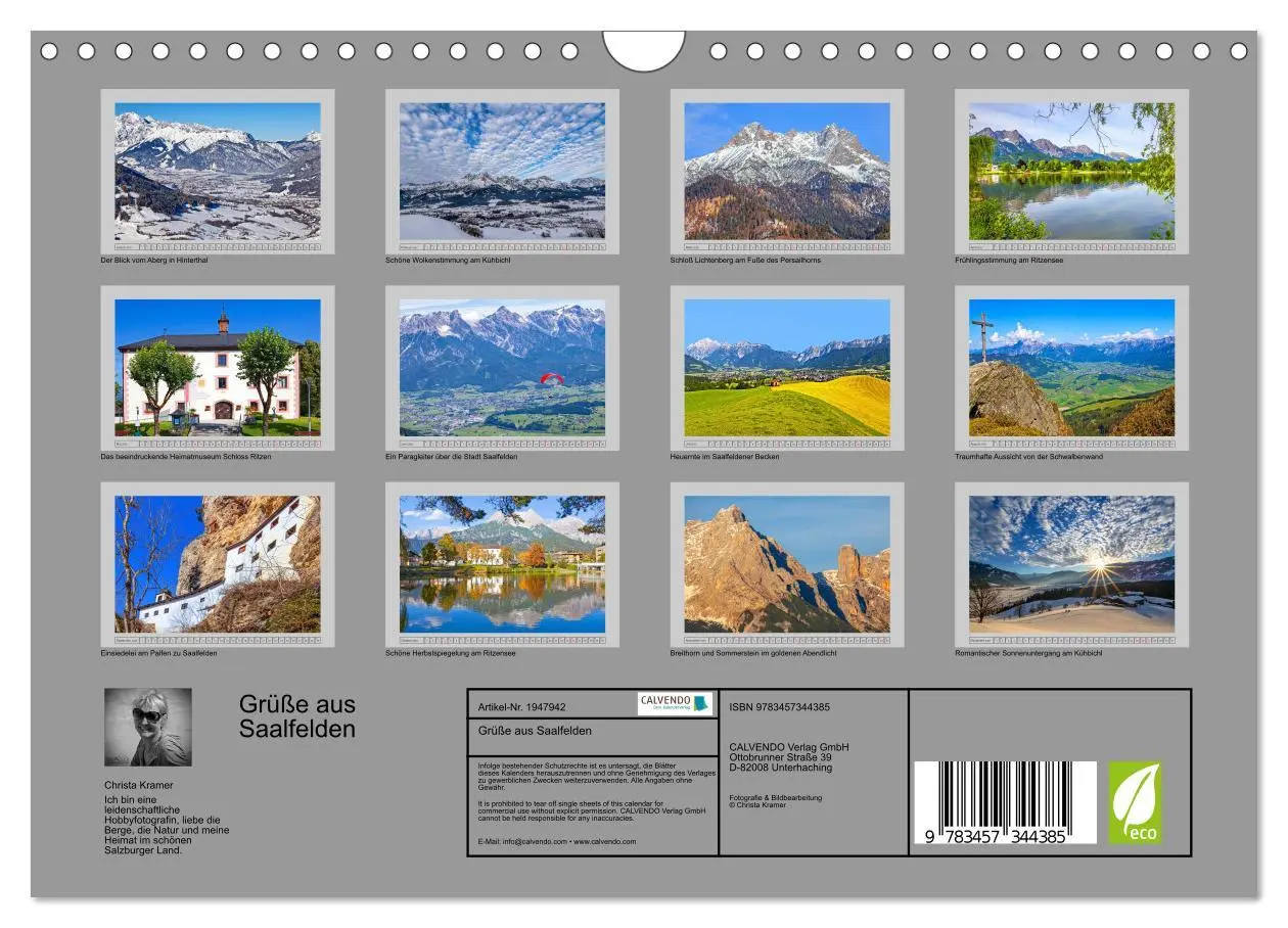Bild: 9783457344385 | Grüße aus Saalfelden (Wandkalender 2026 DIN A4 quer), CALVENDO...