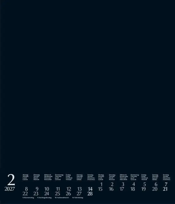 Bild: 9783819304385 | Foto-Malen-Basteln Bastelkalender schwarz groß 2027 | Verlag Korsch