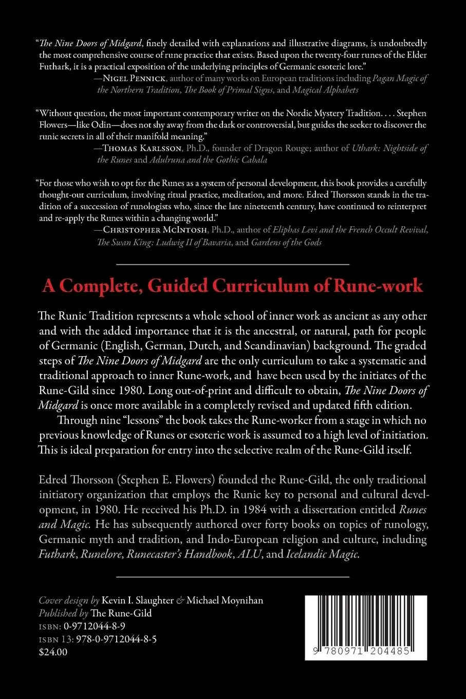 Rückseite: 9780971204485 | The Nine Doors of Midgard | A Curriculum of Rune-work | Edred Thorsson