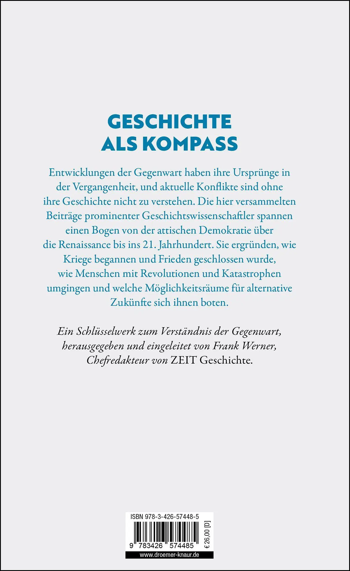 Rückseite: 9783426574485 | Aus der Vergangenheit für die Zukunft lernen | Frank Werner | Buch