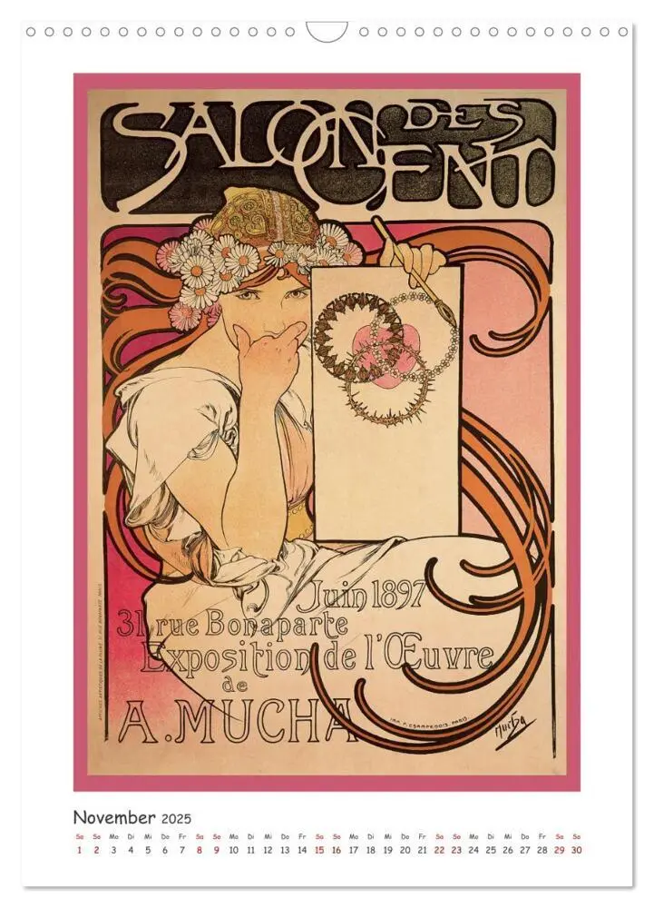 Bild: 9783435864485 | Alfons Mucha - Eine Hommage in zwölf Monaten (Wandkalender 2025 DIN...
