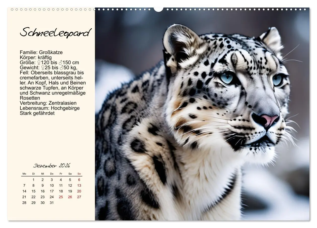 Bild: 9783457264485 | Zwölf Raubkatzen im Portrait (hochwertiger Premium Wandkalender...