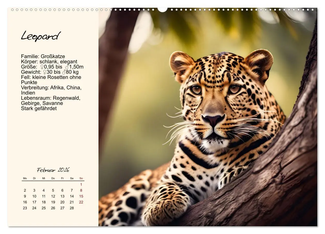 Bild: 9783457264485 | Zwölf Raubkatzen im Portrait (hochwertiger Premium Wandkalender...