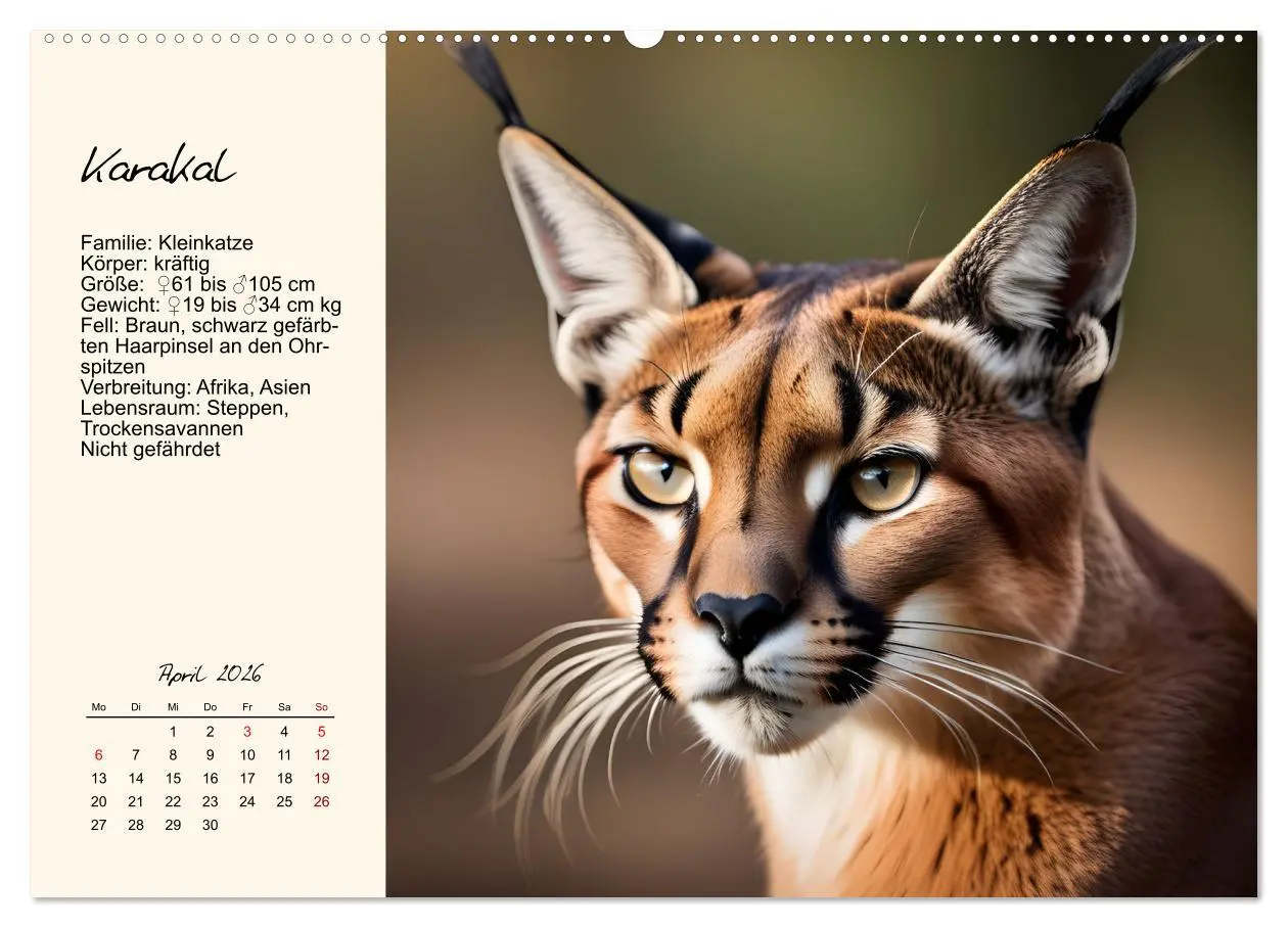 Bild: 9783457264485 | Zwölf Raubkatzen im Portrait (hochwertiger Premium Wandkalender...