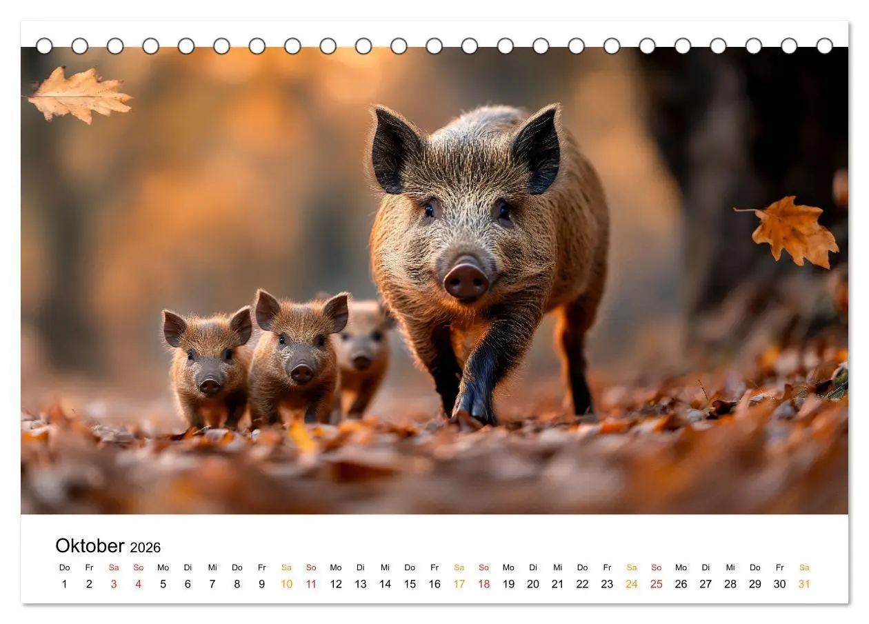 Bild: 9783457334485 | Wilde Tierwelt im Wald (Tischkalender 2026 DIN A5 quer), CALVENDO...