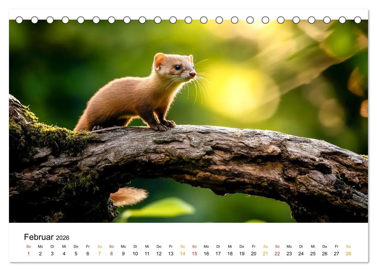 Bild: 9783457334485 | Wilde Tierwelt im Wald (Tischkalender 2026 DIN A5 quer), CALVENDO...