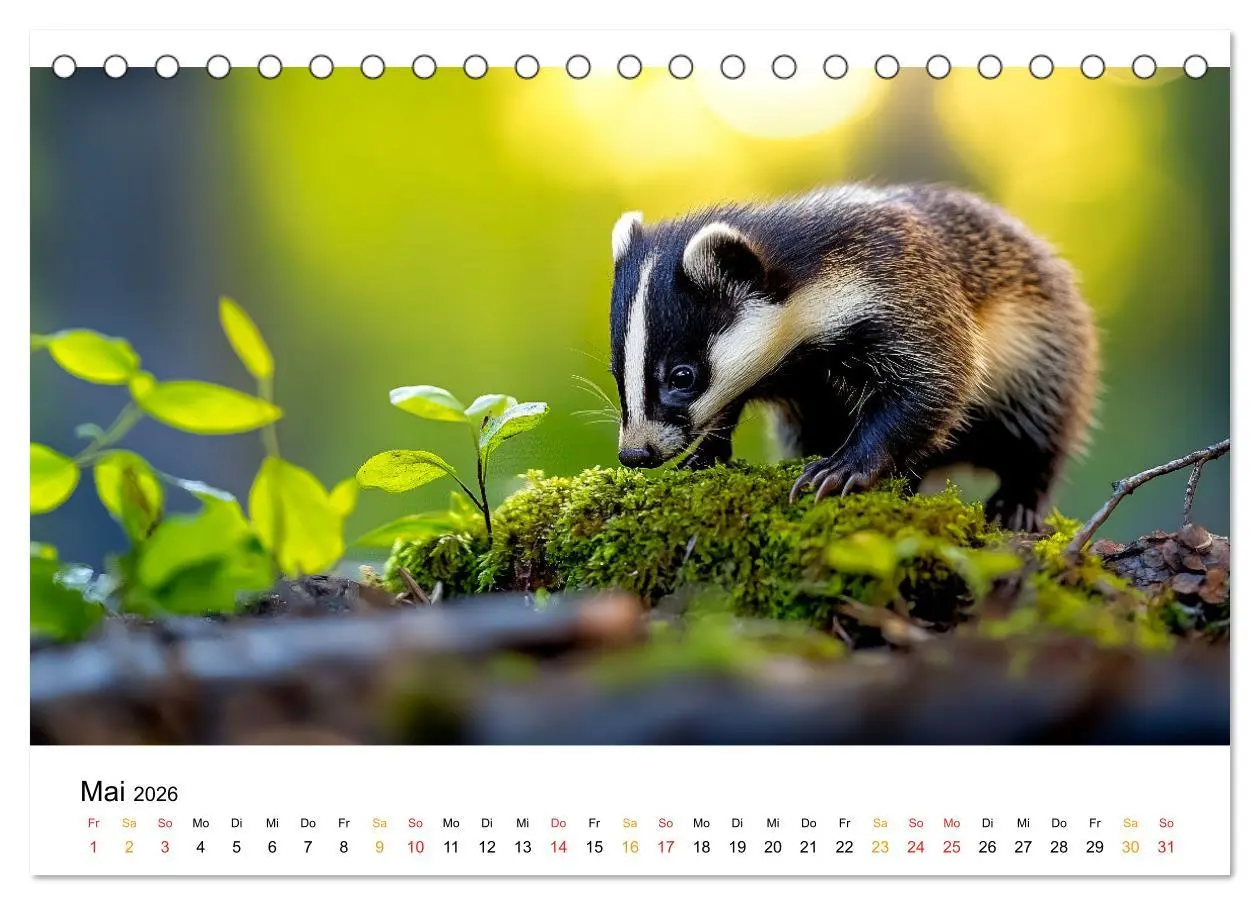Bild: 9783457334485 | Wilde Tierwelt im Wald (Tischkalender 2026 DIN A5 quer), CALVENDO...
