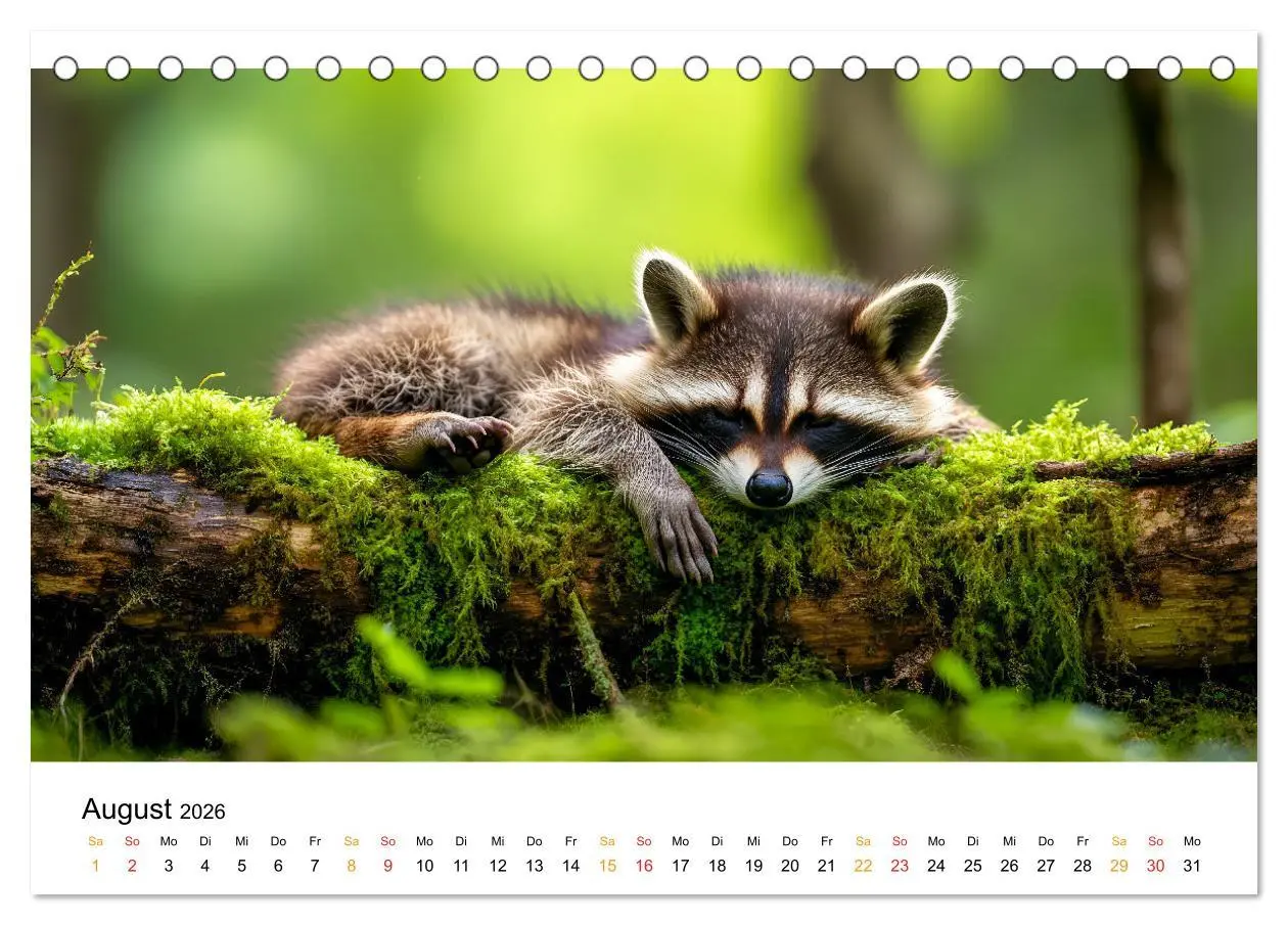Bild: 9783457334485 | Wilde Tierwelt im Wald (Tischkalender 2026 DIN A5 quer), CALVENDO...