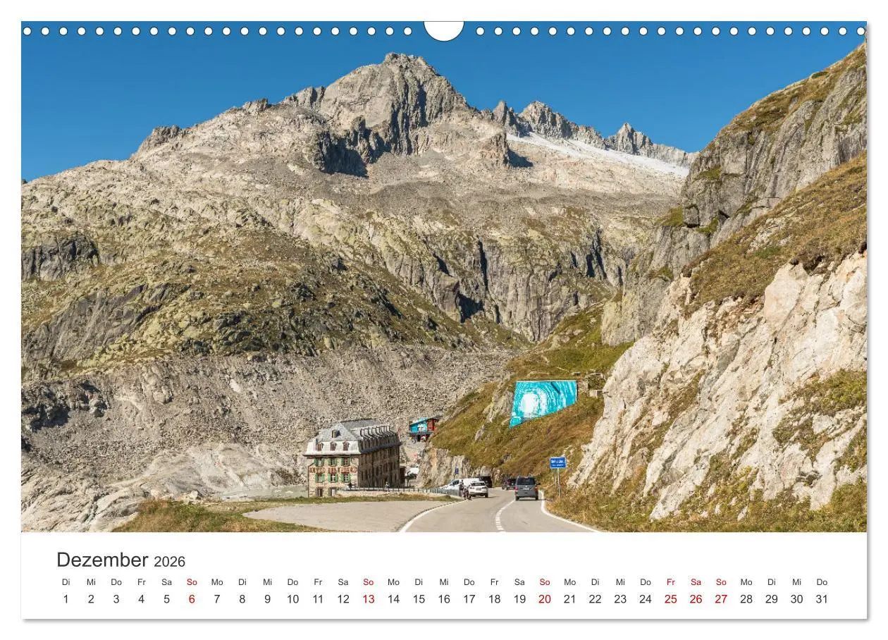 Bild: 9783457404485 | Schweizer Alpenpässe (Wandkalender 2026 DIN A3 quer), CALVENDO...