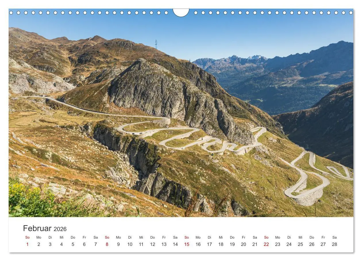 Bild: 9783457404485 | Schweizer Alpenpässe (Wandkalender 2026 DIN A3 quer), CALVENDO...