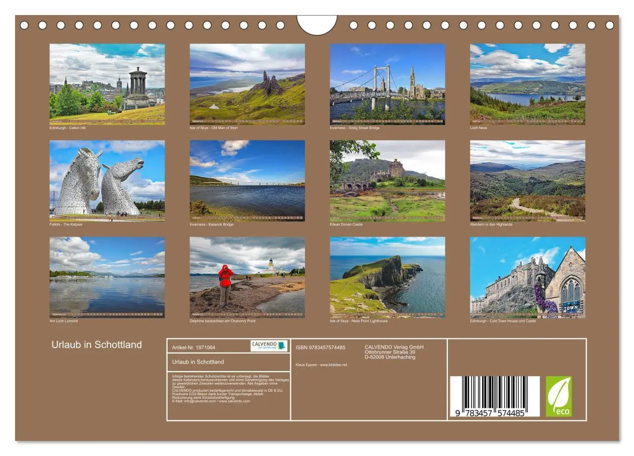 Bild: 9783457574485 | Urlaub in Schottland (Wandkalender 2026 DIN A4 quer), CALVENDO...