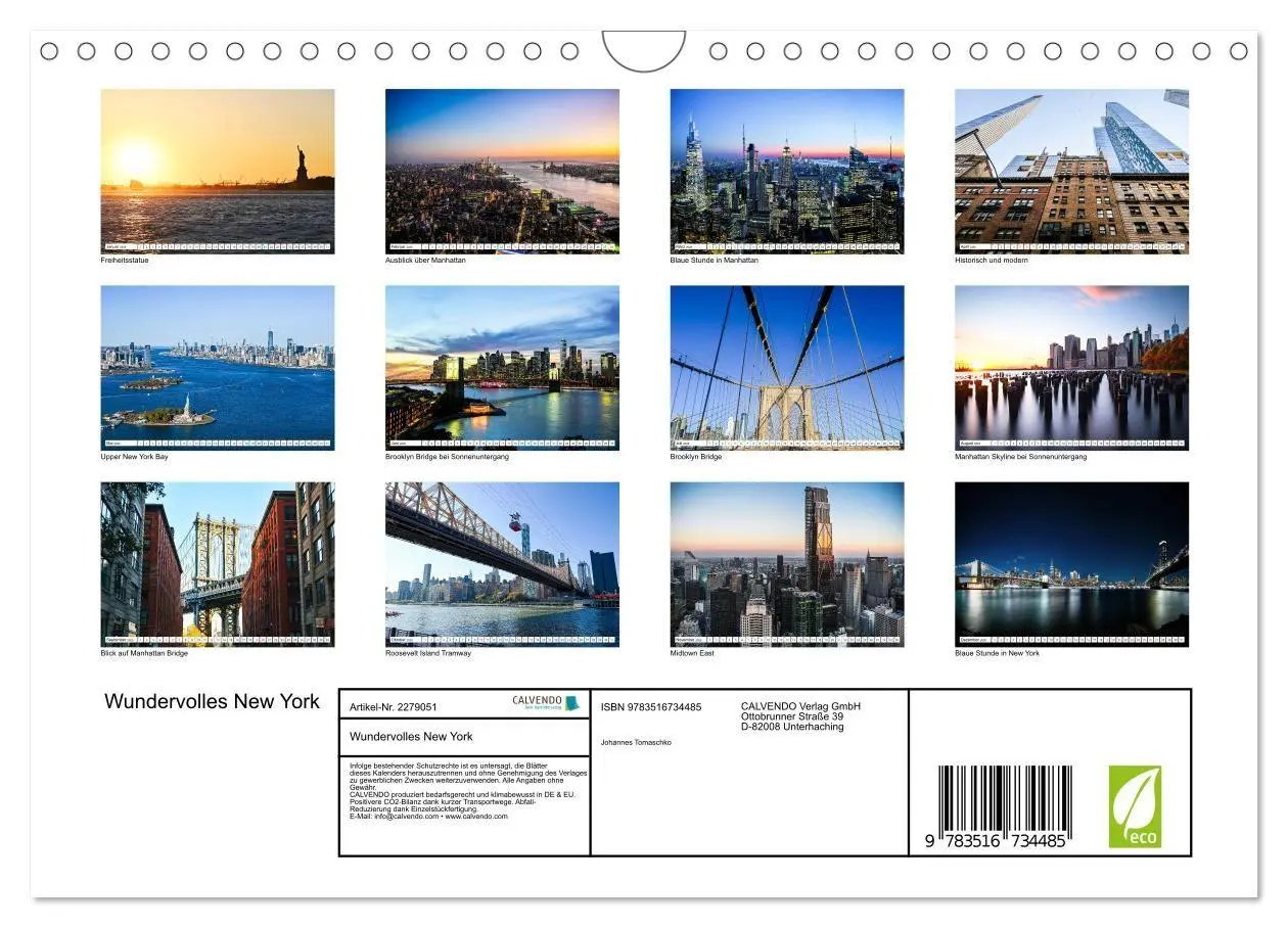 Bild: 9783516734485 | Wundervolles New York (Wandkalender 2026 DIN A4 quer), CALVENDO...