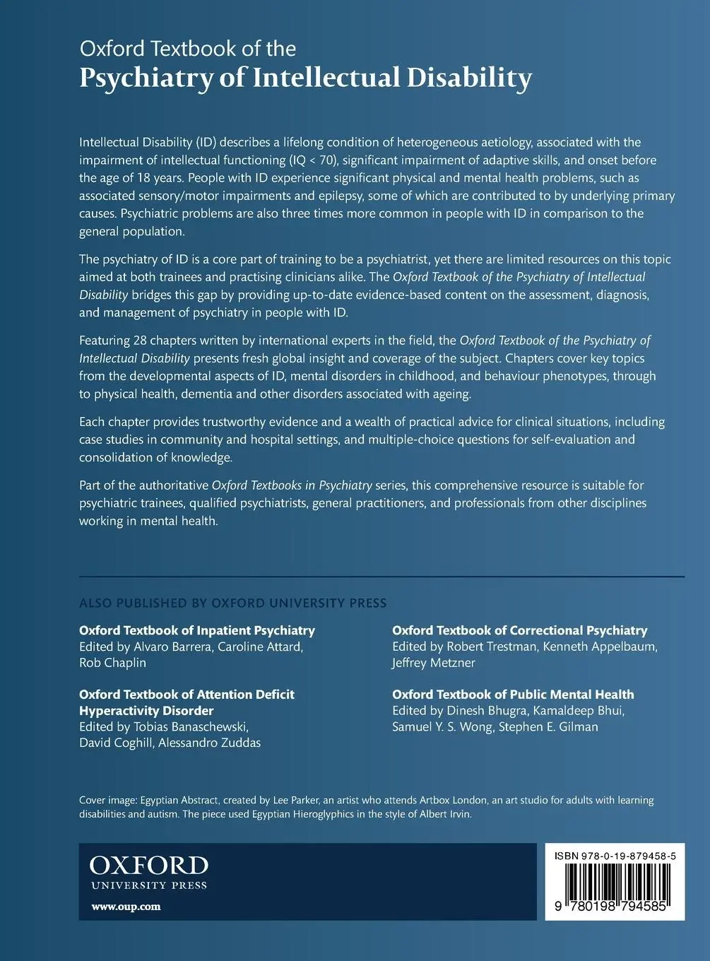 Rückseite: 9780198794585 | Oxford Textbook of the Psychiatry of Intellectual Disability | Buch