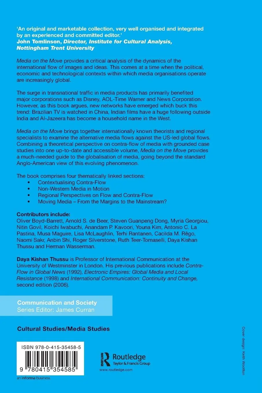 Rückseite: 9780415354585 | Media on the Move | Global Flow and Contra-Flow | Daya Kishan Thussu
