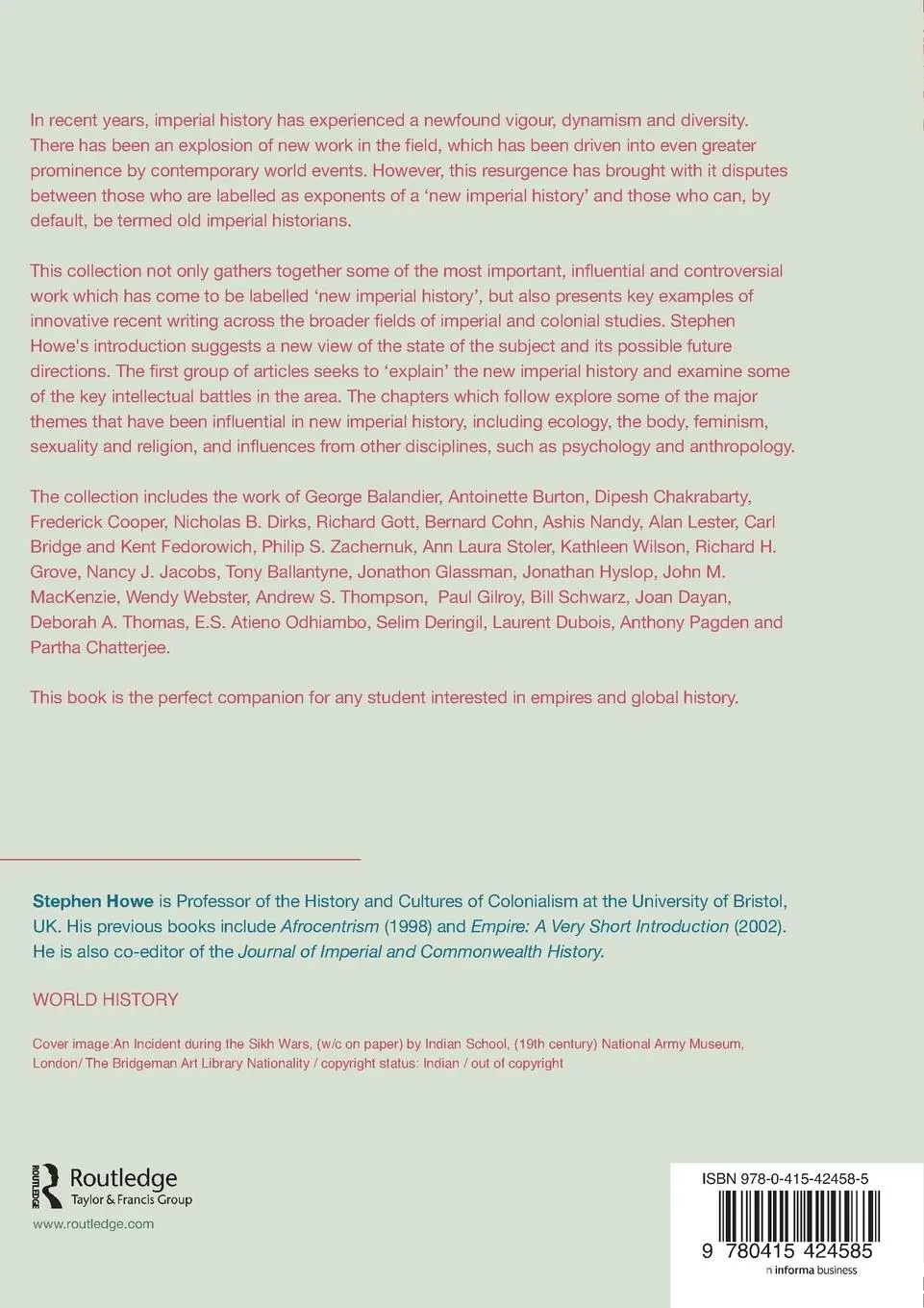 Rückseite: 9780415424585 | The New Imperial Histories Reader | Stephen Howe | Taschenbuch | 2009