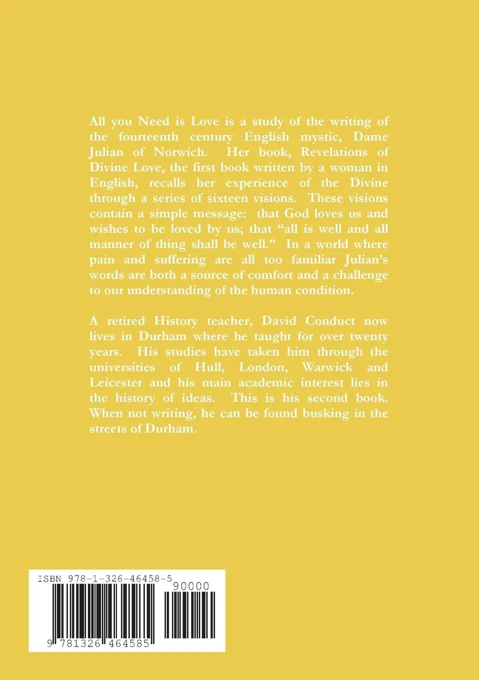 Rückseite: 9781326464585 | All You Need Is Love | David Conduct | Taschenbuch | Englisch | 2015