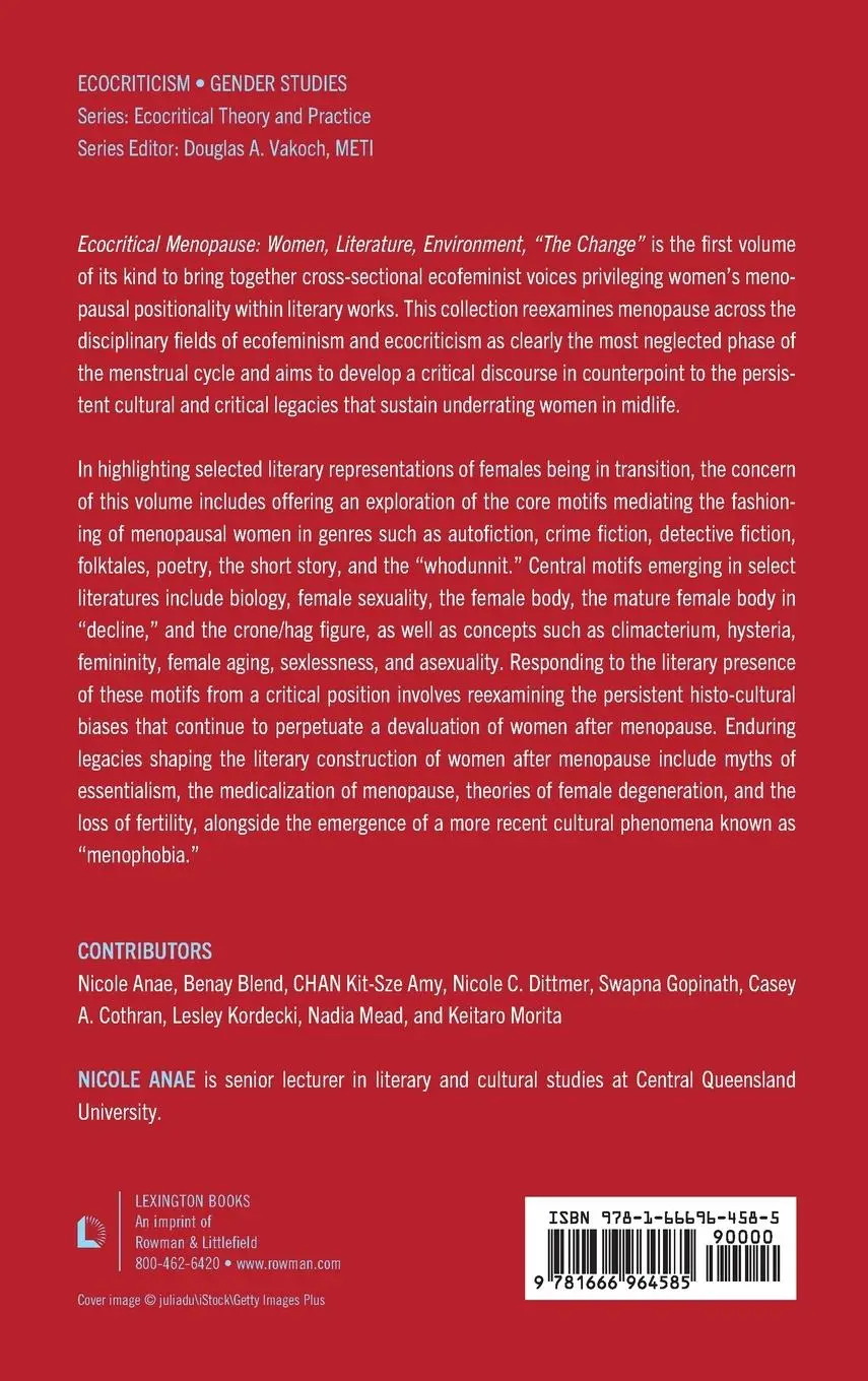 Rückseite: 9781666964585 | Ecocritical Menopause | Women, Literature, Environment, "The Change"