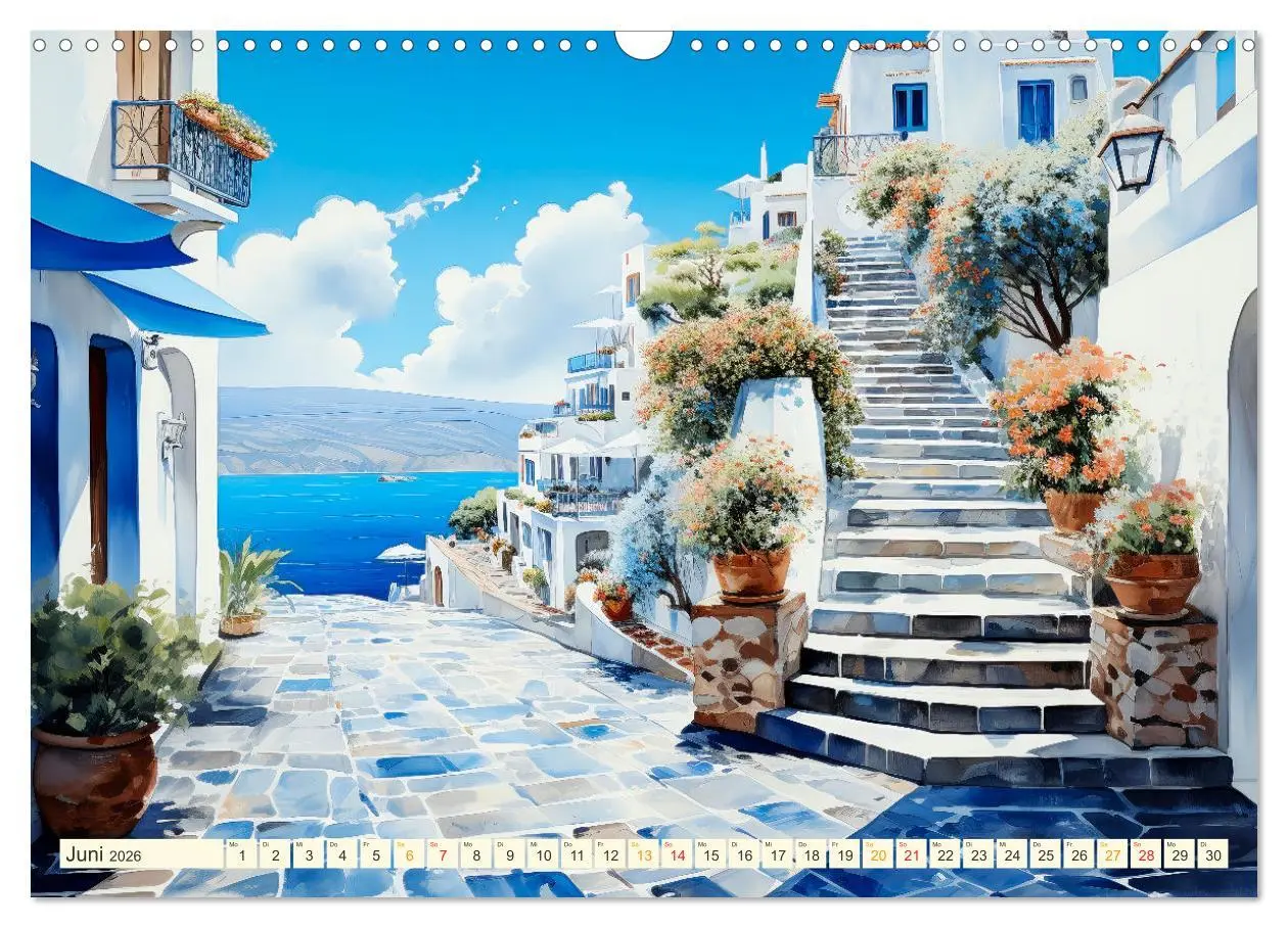 Bild: 9783457494585 | Santorini Inselträume (Wandkalender 2026 DIN A3 quer), CALVENDO...