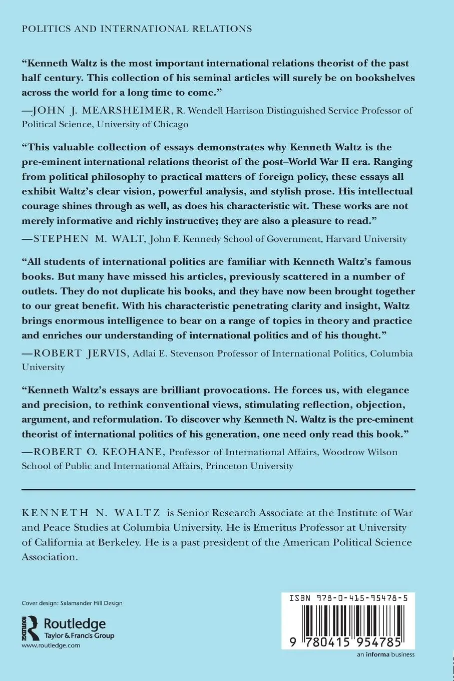 Rückseite: 9780415954785 | Realism and International Politics | Kenneth N. Waltz | Taschenbuch