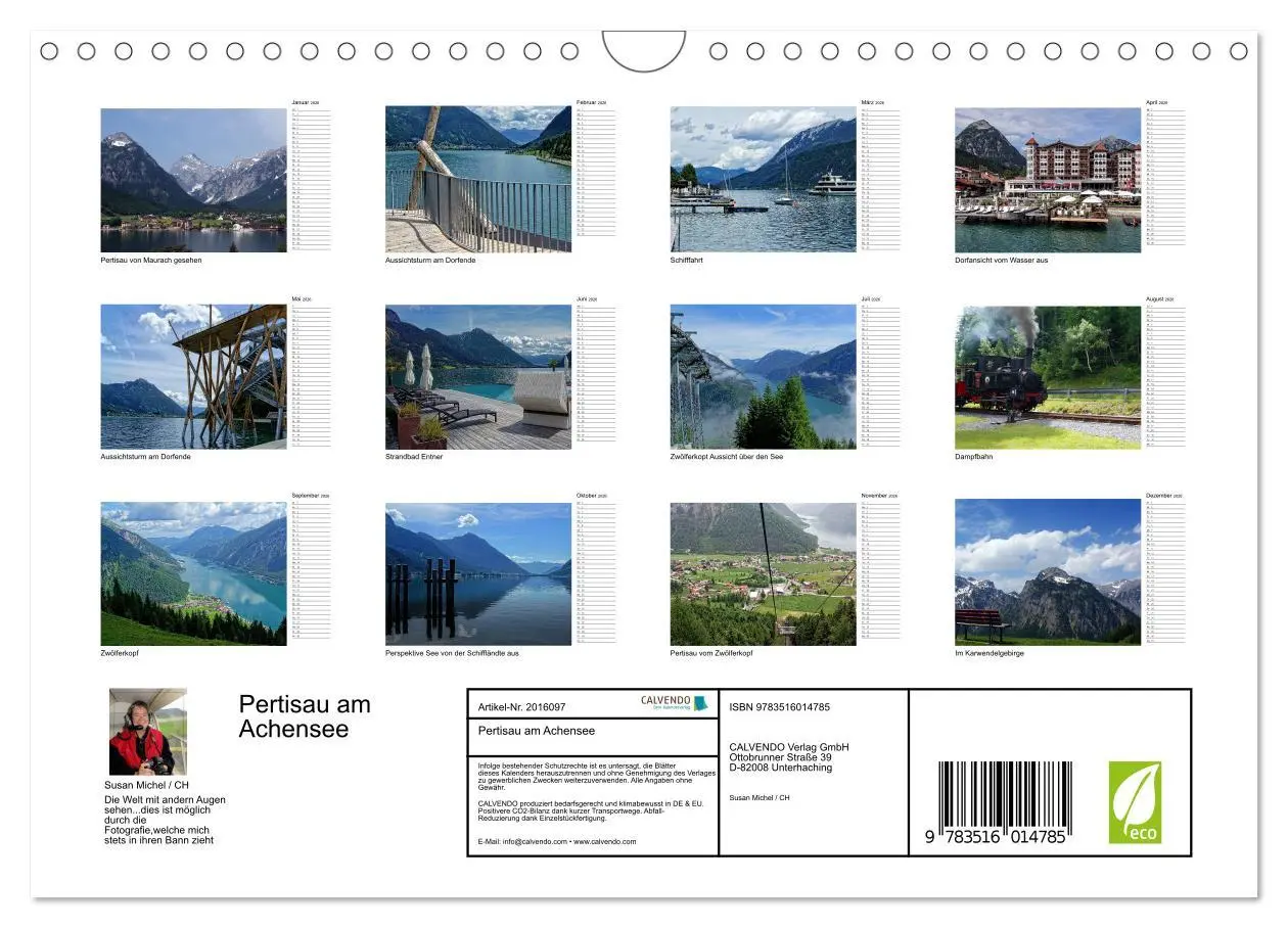 Bild: 9783516014785 | Pertisau am Achensee (Wandkalender 2026 DIN A4 quer), CALVENDO...