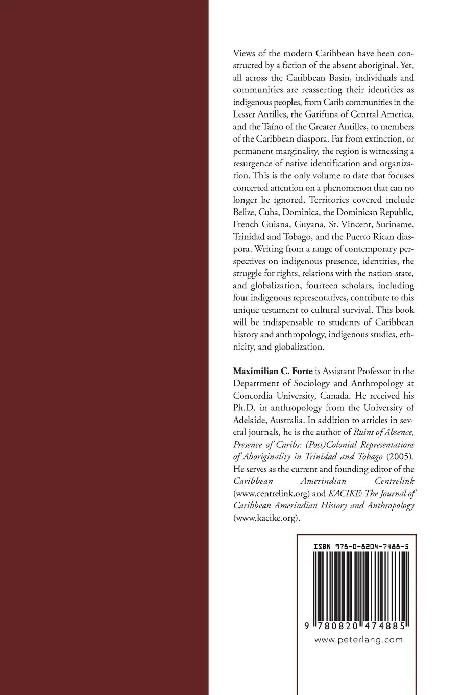 Rückseite: 9780820474885 | Indigenous Resurgence in the Contemporary Caribbean | Forte | Buch