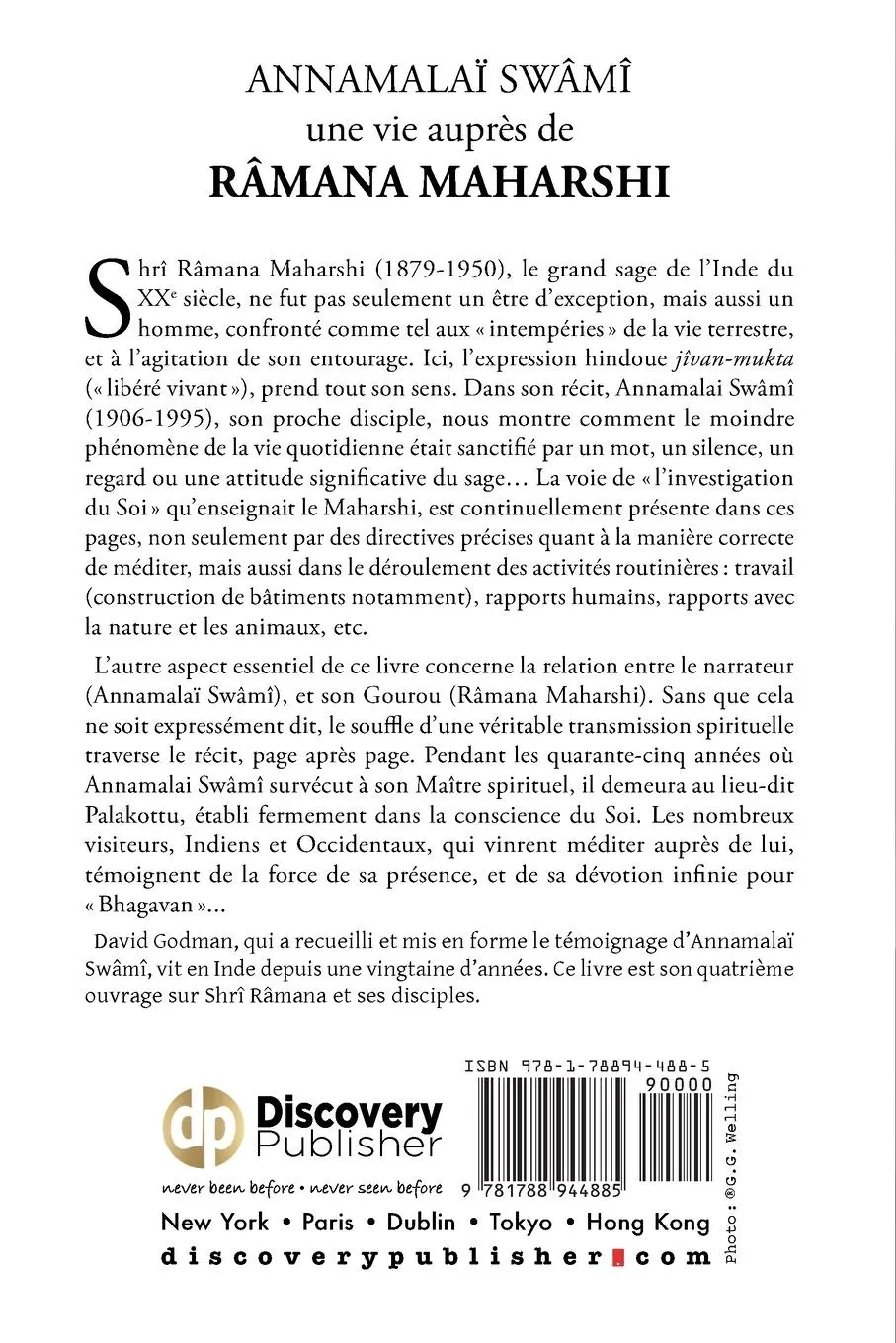 Rückseite: 9781788944885 | Annamalaï Swami, une vie auprès de Ramana Maharshi | David Godman