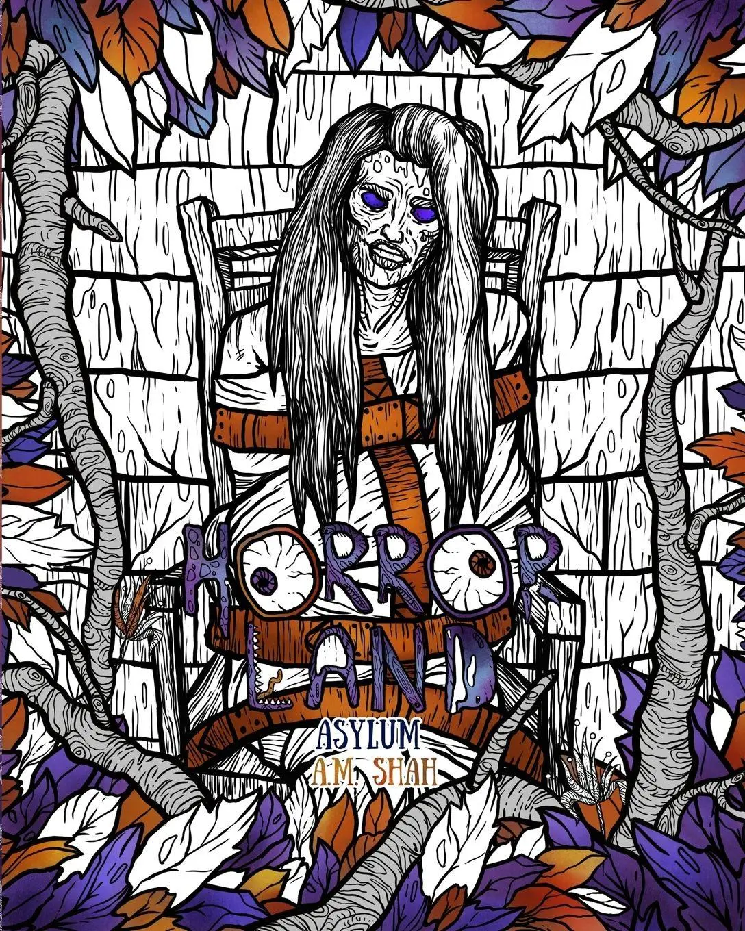 Cover: 9781943684885 | Adult Coloring Book Horror Land | Asylum (Book 6) | A. M. Shah | Buch