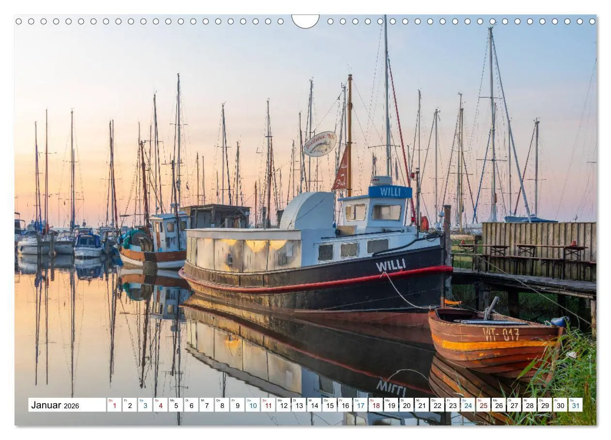Bild: 9783457774885 | Schiff und Segel - HIDDENSEE (Wandkalender 2026 DIN A3 quer),...