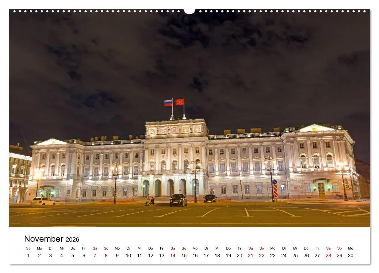 Bild: 9783457844885 | St. Petersburg bei Nacht (Wandkalender 2026 DIN A2 quer), CALVENDO...