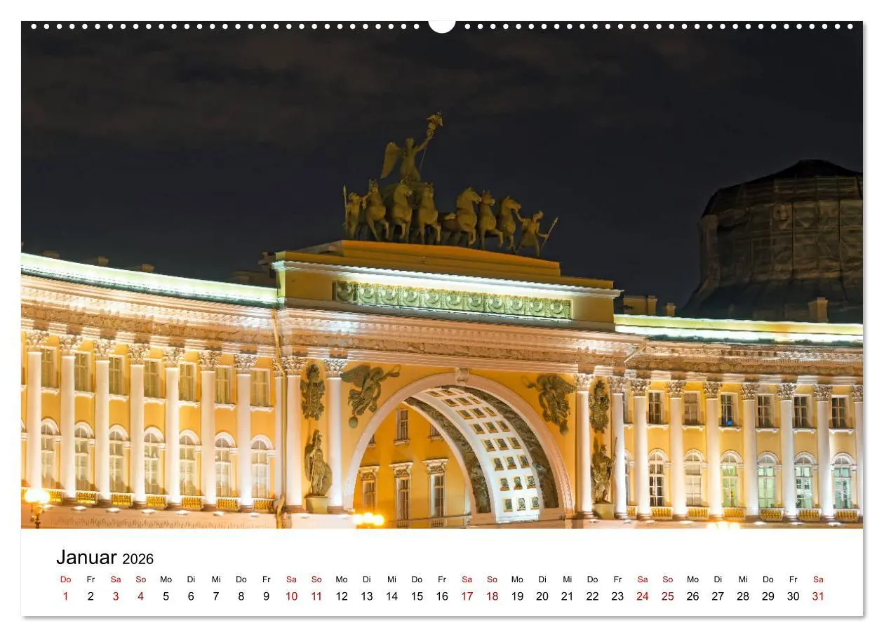 Bild: 9783457844885 | St. Petersburg bei Nacht (Wandkalender 2026 DIN A2 quer), CALVENDO...