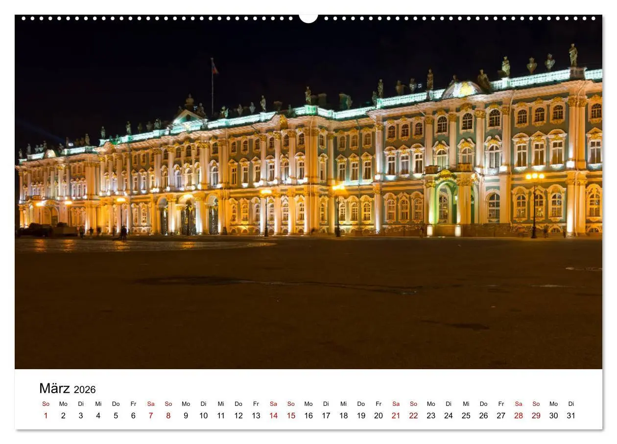 Bild: 9783457844885 | St. Petersburg bei Nacht (Wandkalender 2026 DIN A2 quer), CALVENDO...
