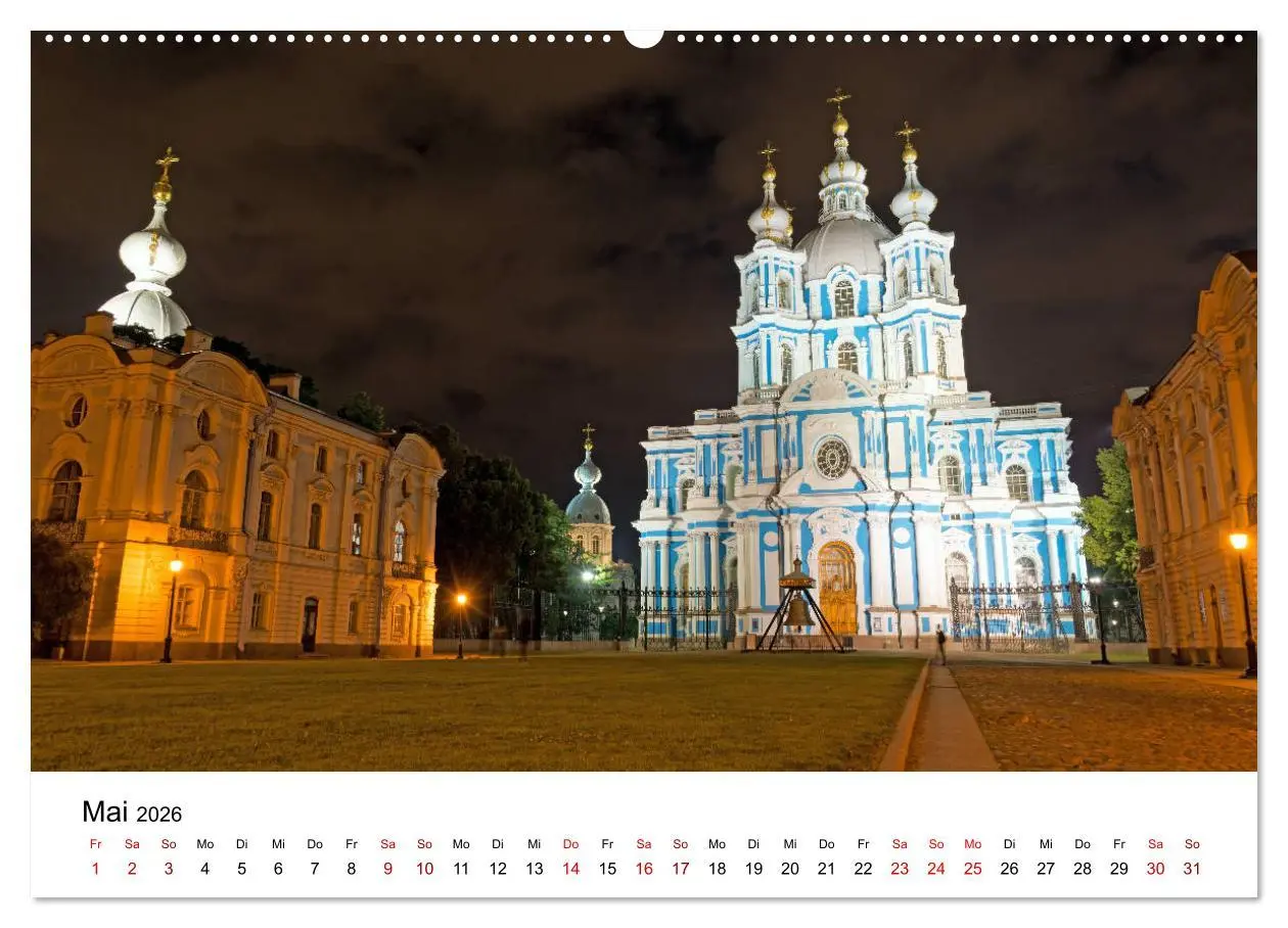 Bild: 9783457844885 | St. Petersburg bei Nacht (Wandkalender 2026 DIN A2 quer), CALVENDO...