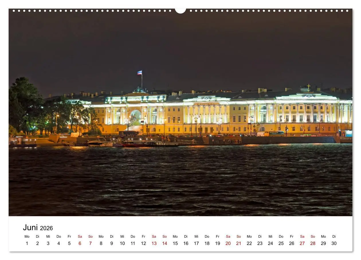 Bild: 9783457844885 | St. Petersburg bei Nacht (Wandkalender 2026 DIN A2 quer), CALVENDO...