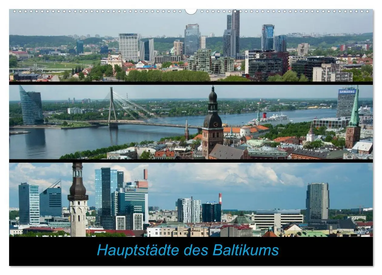 Cover: 9783516174885 | Hauptstädte des Baltikums (Wandkalender 2026 DIN A2 quer), CALVENDO...