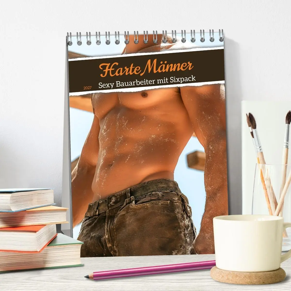 Bild: 9783516934885 | Harte Männer - Sexy Bauarbeiter mit Sixpack (Tischkalender 2027 DIN...