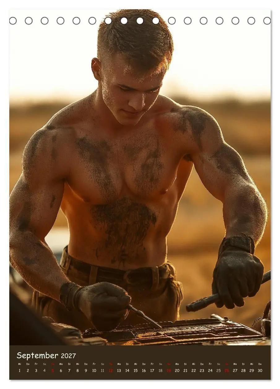 Bild: 9783516934885 | Harte Männer - Sexy Bauarbeiter mit Sixpack (Tischkalender 2027 DIN...