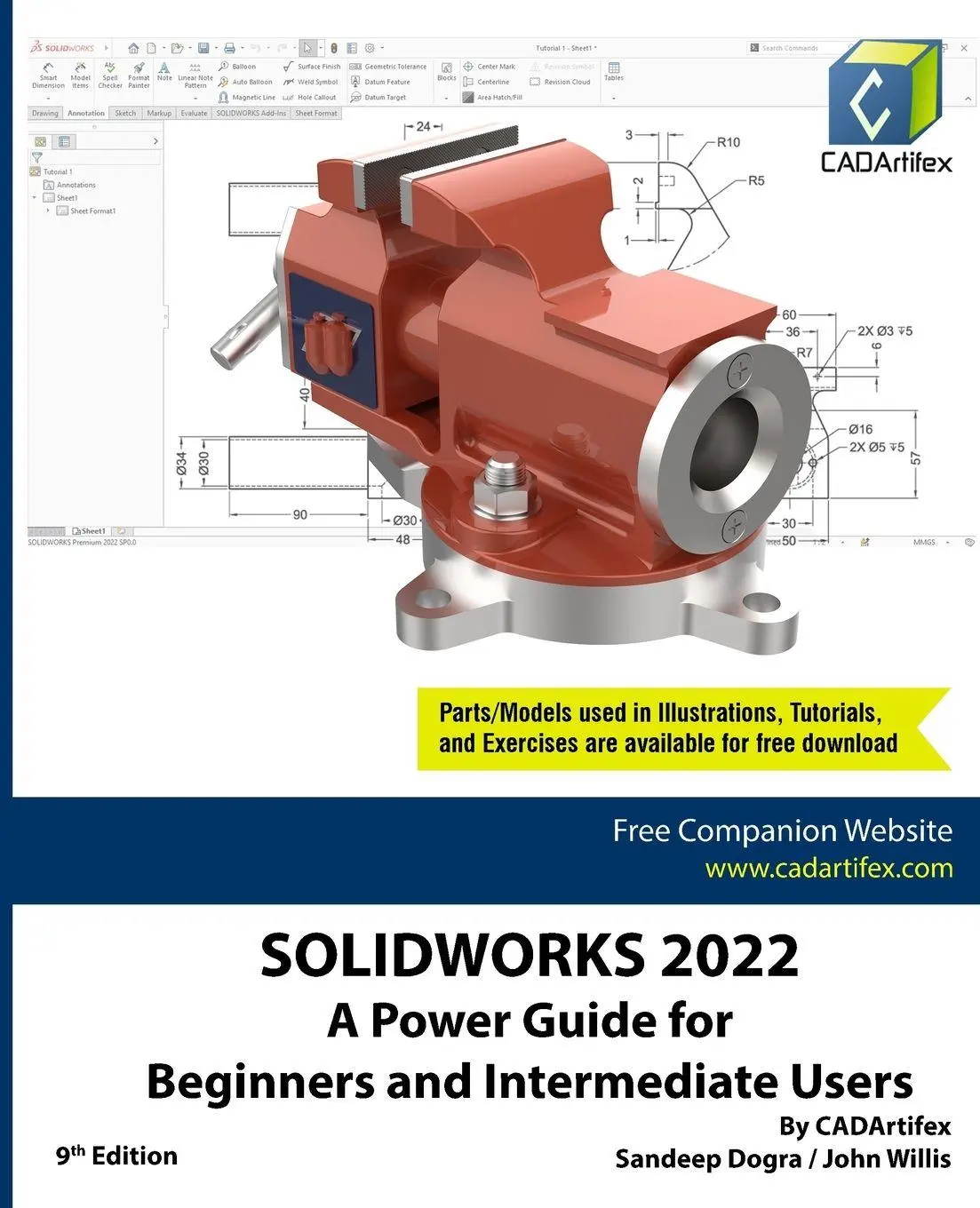 Cover: 9788195514885 | SOLIDWORKS 2022 | A Power Guide for Beginners and Intermediate Users